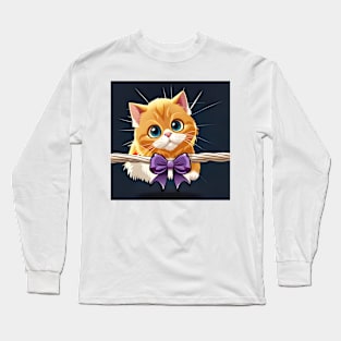 cute orange kitty Long Sleeve T-Shirt